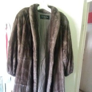 Glantz Furs full-length mink coat